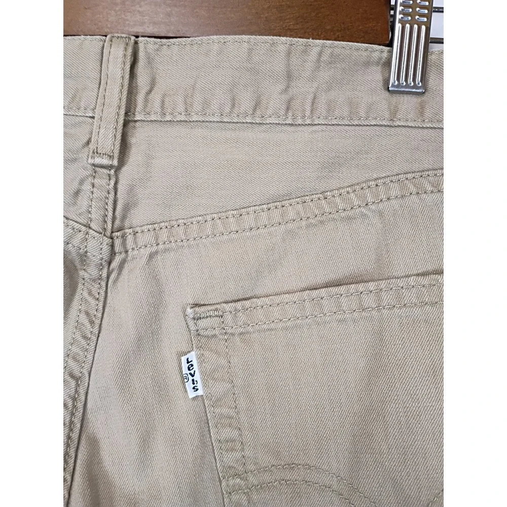 Classic Workwear Levis 505 Mens W33 L32 Khaki Tan Cotton Straight Leg Pants